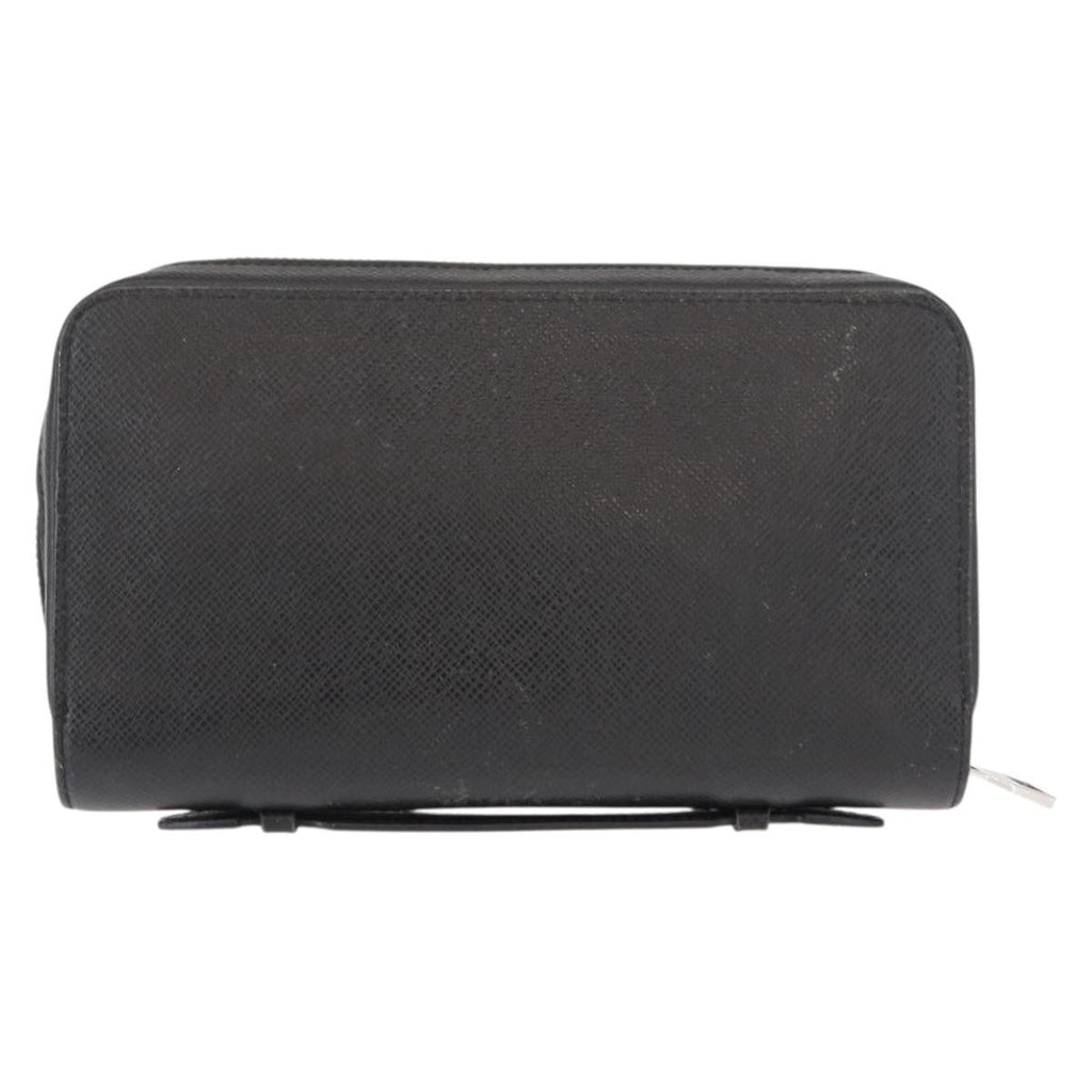 Louis Vuitton Zippy Xl Taiga Leather Black Leather Wallets Accessory (Pre-Owned)