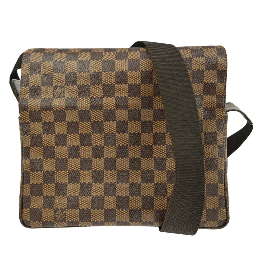 Louis Vuitton Naviglio Handbag Damier Brown Canvas Shoulder Bag Bag (Pre-Owned)