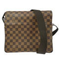 Louis Vuitton Naviglio Handbag Damier Brown Canvas Shoulder Bag Bag (Pre-Owned)