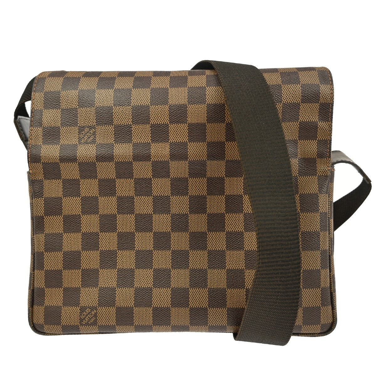 Louis Vuitton Naviglio Handbag Damier Brown Canvas Shoulder Bag Bag (Pre-Owned)