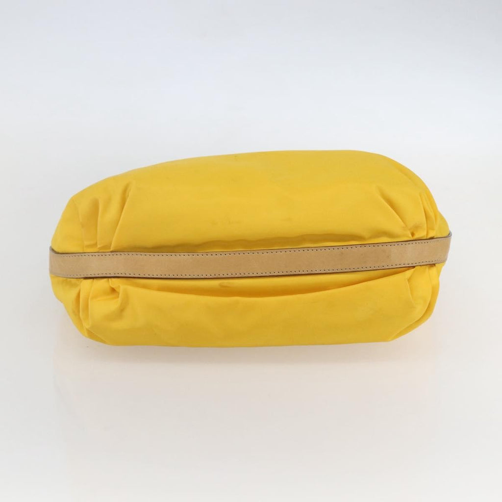 Prada Vintage Shoulder Bag Tessuto Yellow Nylon Shoulder Bag Bag (Pre-Owned)