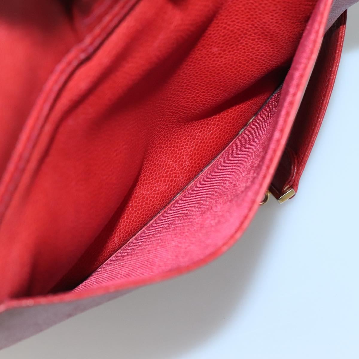 Chanel Vintage Backpack Caviar Red Leather Backpack Bag (Pre-Owned)