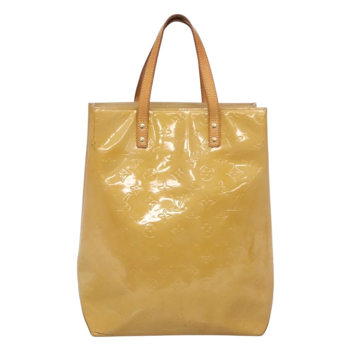 Louis Vuitton Reade Handbag Monogram Vernis Beige Patent_Leather Tote Bag Bag (Pre-Owned)