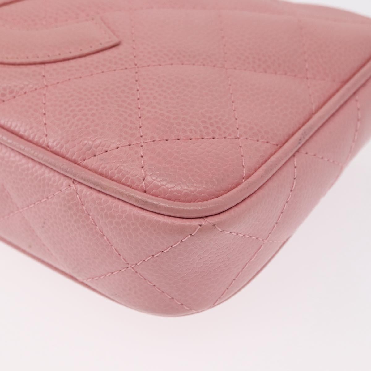 Chanel Timeless Cc Chain Shoulder Bag Quilted Caviar Pink Leather Shoulder Bag Bag (Pre-Owned)