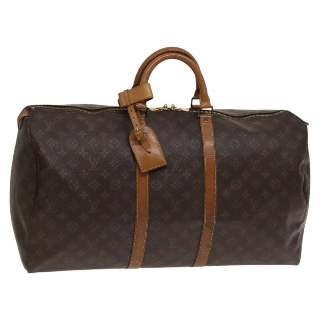 Louis Vuitton Keepall Bag Monogram Canvas Brown Canvas Travel Bag Bag (Pre-Owned)