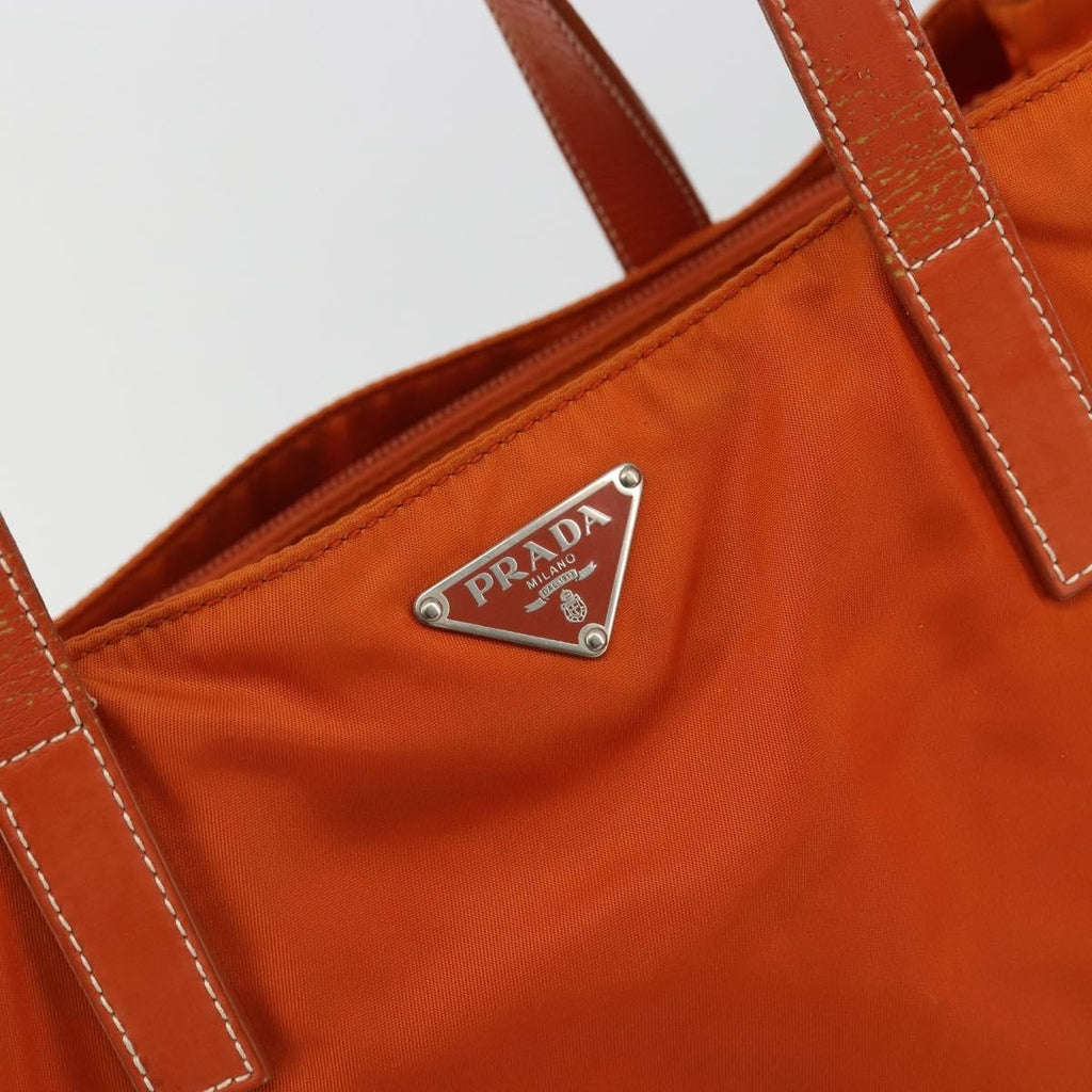 Prada Vintage Tote Tessuto Orange Nylon Tote Bag Bag (Pre-Owned)