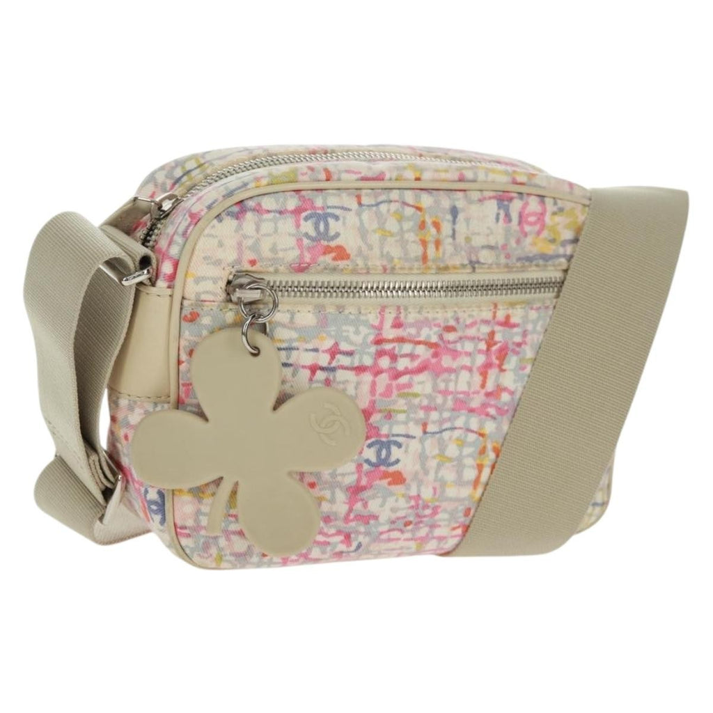 Chanel Vintage Clover Camera Bag Printed Canvas Multicolour Canvas Shoulder Bag Bag (Pre-Owned)