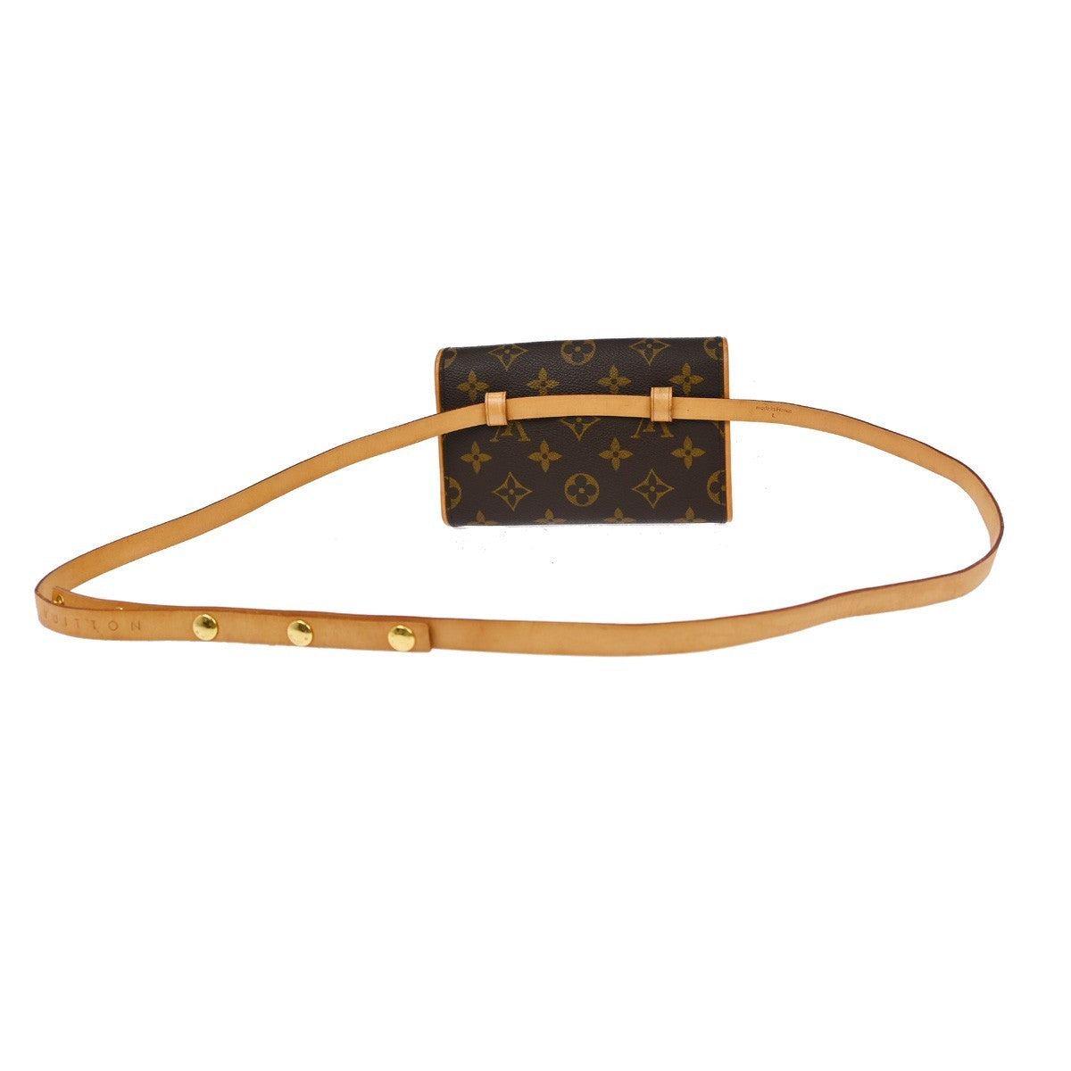 Louis Vuitton Florentine Waist Bag Monogram Canvas Brown Canvas Clutche & Pouche Bag (Pre-Owned)