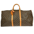 Louis Vuitton Keepall Bag Monogram Canvas Brown Canvas Travel Bag Bag (Pre-Owned)
