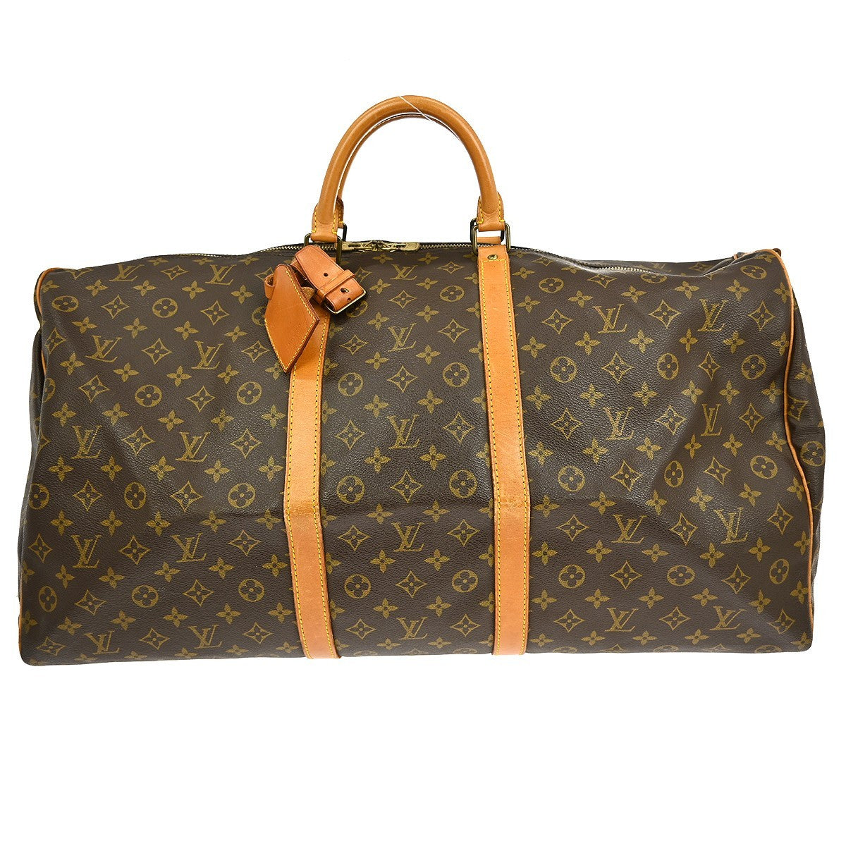 Louis Vuitton Keepall Bag Monogram Canvas Brown Canvas Travel Bag Bag (Pre-Owned)