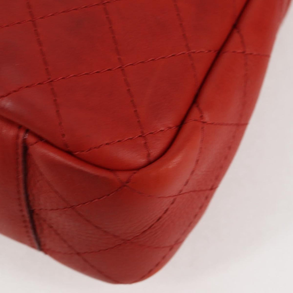 Chanel Shopping Tote Quilted Caviar Orange Leather Shoulder Bag Bag (Pre-Owned)