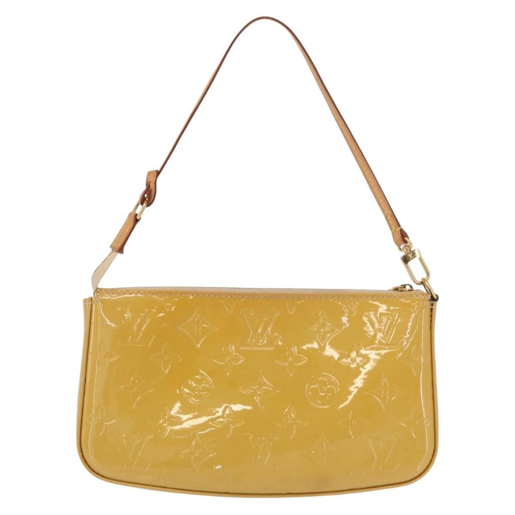Louis Vuitton Pochette Accessoires Nm Monogram Vernis Yellow Patent_Leather Clutche & Pouche Bag (Pre-Owned)