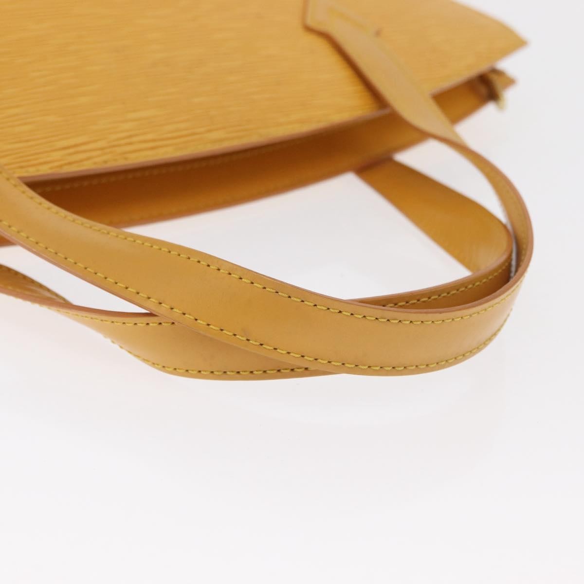 Louis Vuitton Saint Jacques Handbag Epi Leather Yellow Leather Handbag (Pre-Owned)
