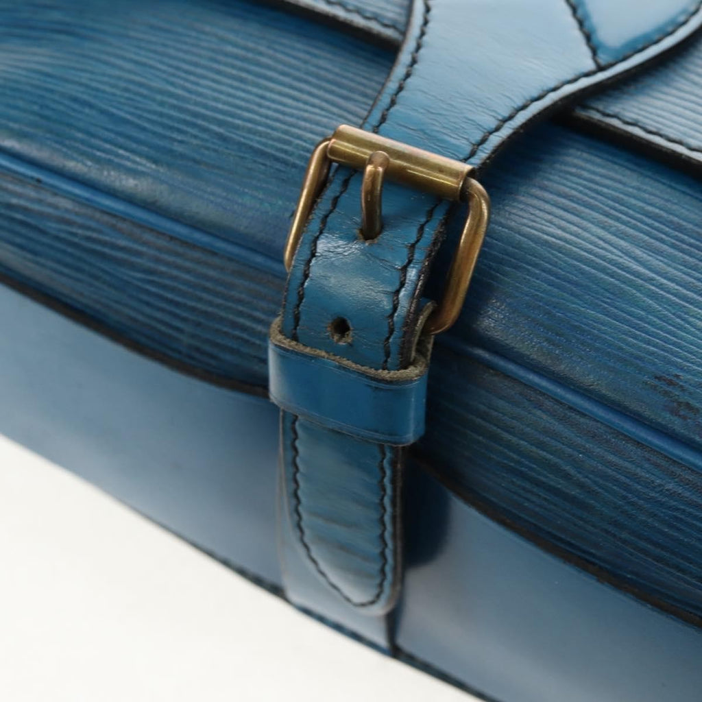 Louis Vuitton Cartouchiere Handbag Epi Leather Blue Leather Shoulder Bag Bag (Pre-Owned)