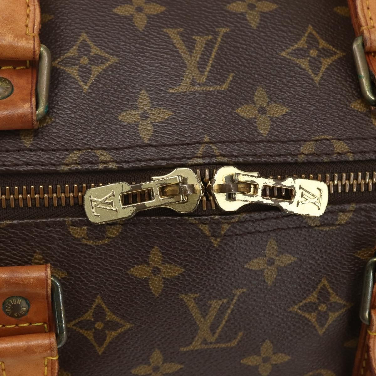 Louis Vuitton Keepall Bag Monogram Canvas Brown Canvas Travel Bag Bag (Pre-Owned)