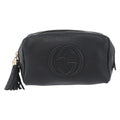 Gucci Soho Toiletry Pouch Leather Black Leather Clutche & Pouche Bag (Pre-Owned)