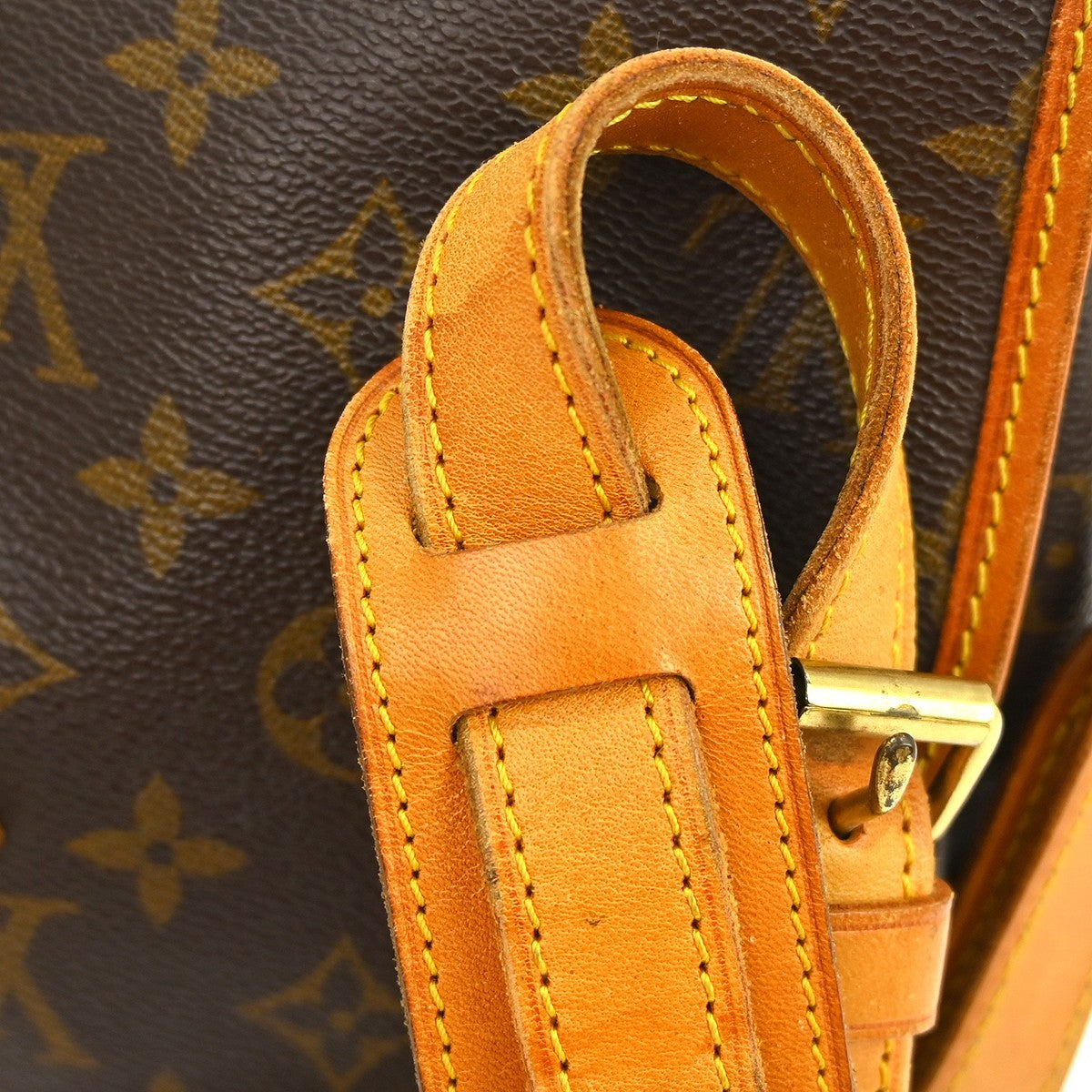 Louis Vuitton Saumur Handbag Monogram Canvas Brown Canvas Shoulder Bag Bag (Pre-Owned)
