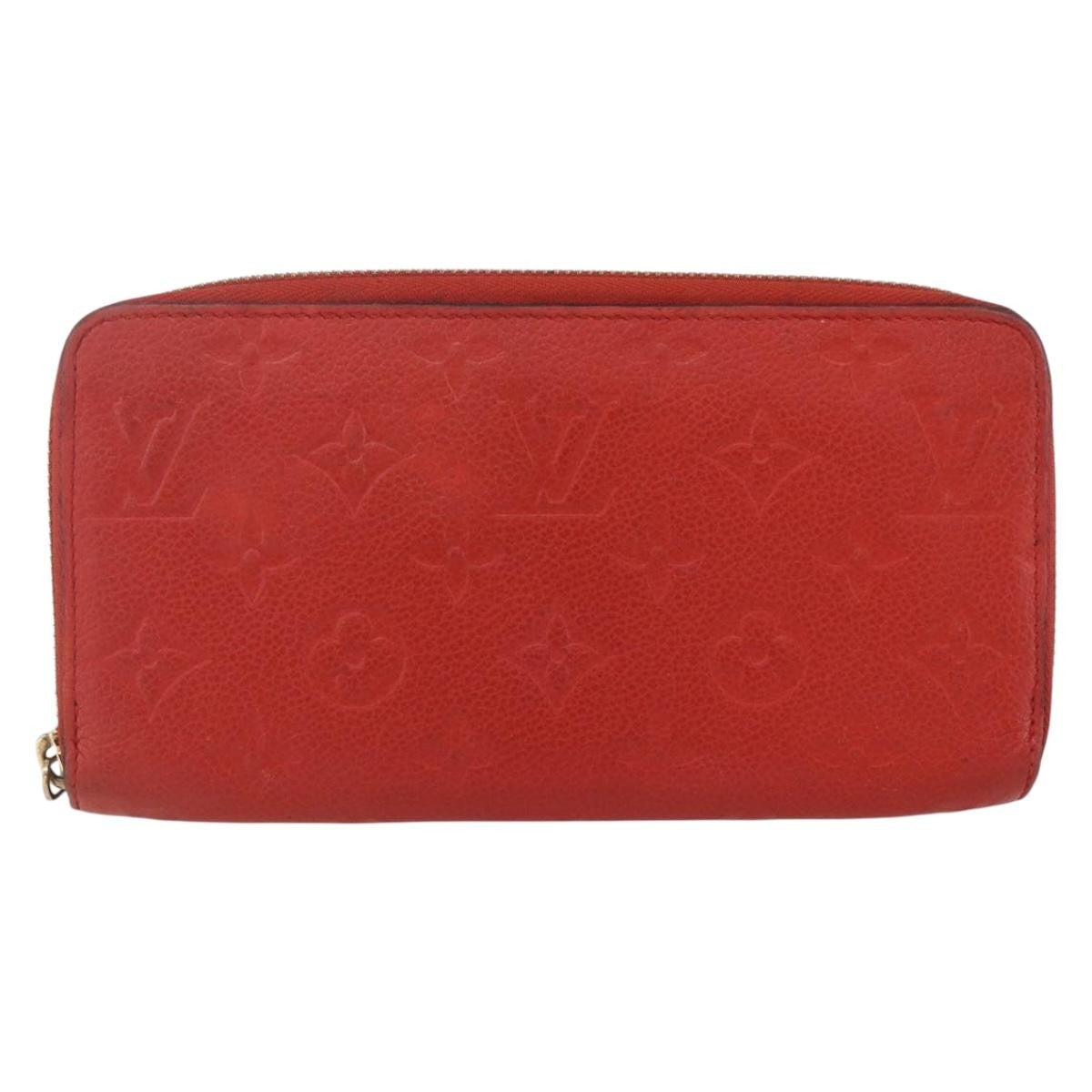Louis Vuitton Portefeuille Zippy Monogramme Empreinte Monogramme Empreinte Red Leather Wallets Accessory (Pre-Owned)