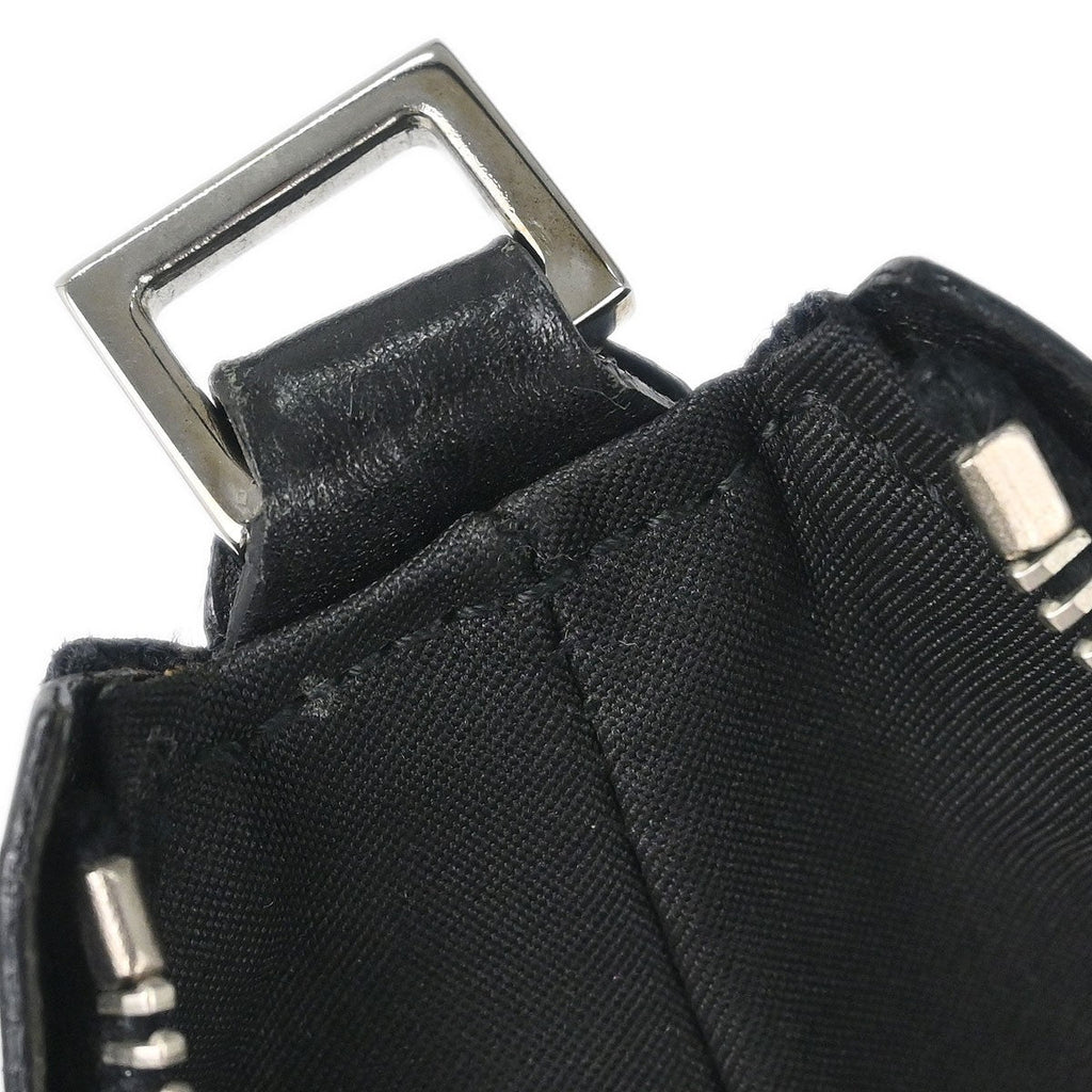 Gucci Vintage Clasp Handle Hobo Gg Canvas Black Canvas Shoulder Bag Bag (Pre-Owned)