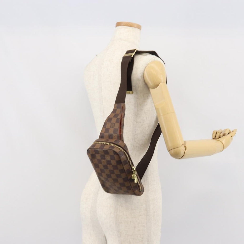 Louis Vuitton Geronimos Waist Bag Damier Brown Canvas Shoulder Bag Bag (Pre-Owned)