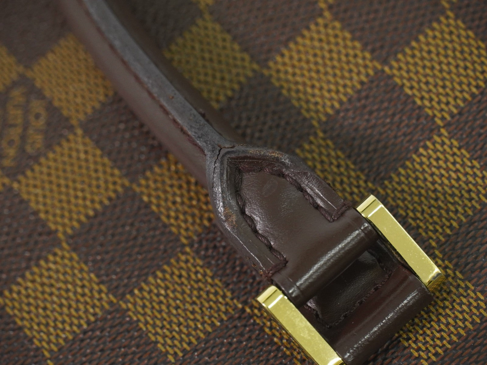 Louis Vuitton Triana Bag Damier Brown Canvas Handbag (Pre-Owned)