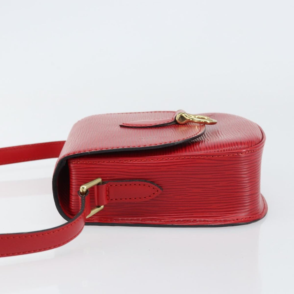 Louis Vuitton Saint Cloud Handbag Epi Leather Red Leather Shoulder Bag Bag (Pre-Owned)