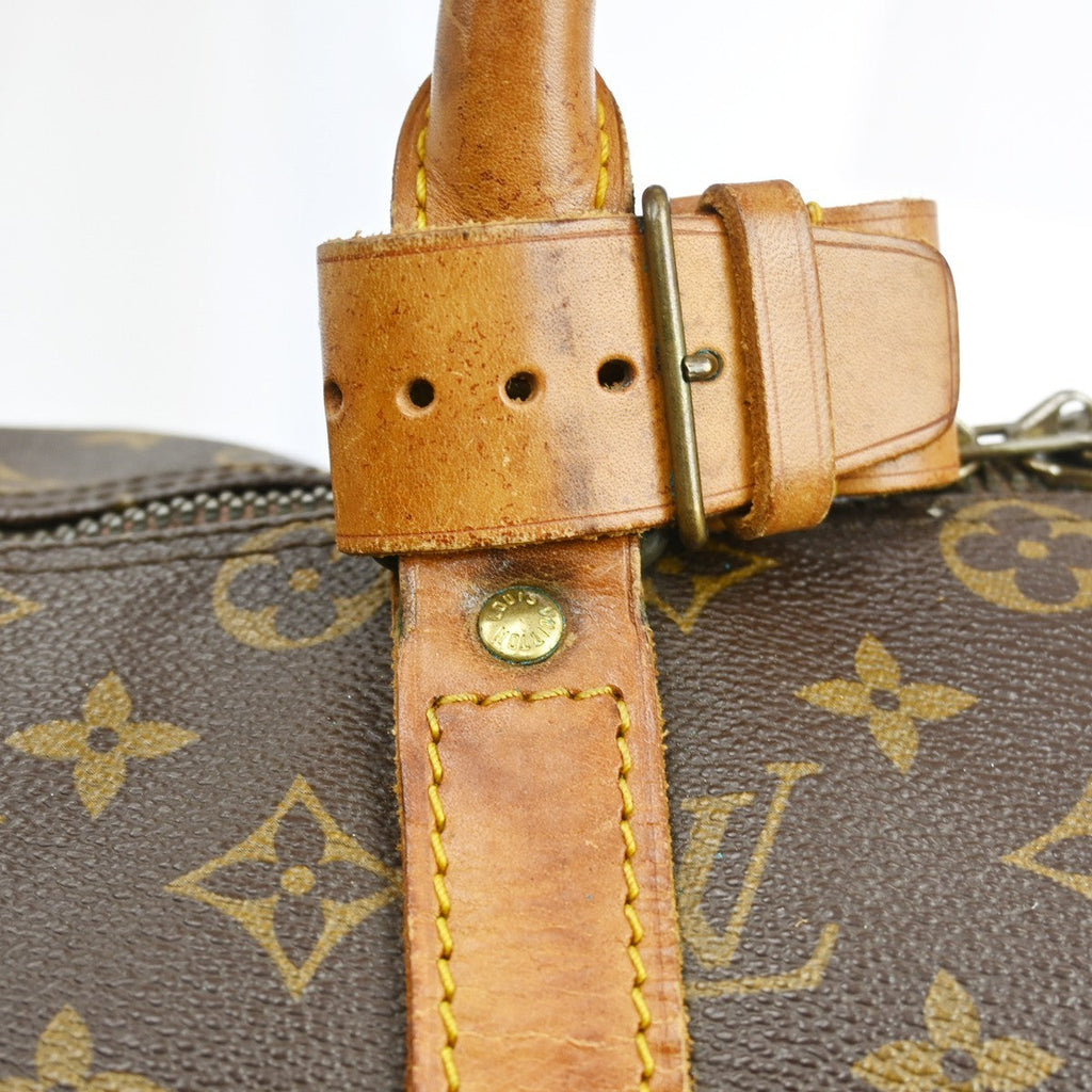 Louis Vuitton Keepall Bag Monogram Canvas Brown Canvas Travel Bag Bag (Pre-Owned)