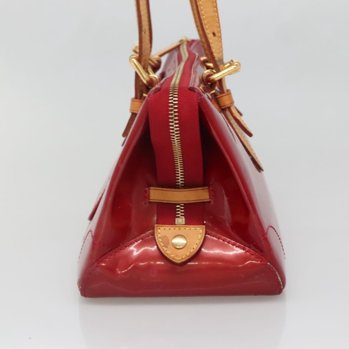 Louis Vuitton Rosewood Avenue Handbag Monogram Vernis Red Patent_Leather Handbag (Pre-Owned)