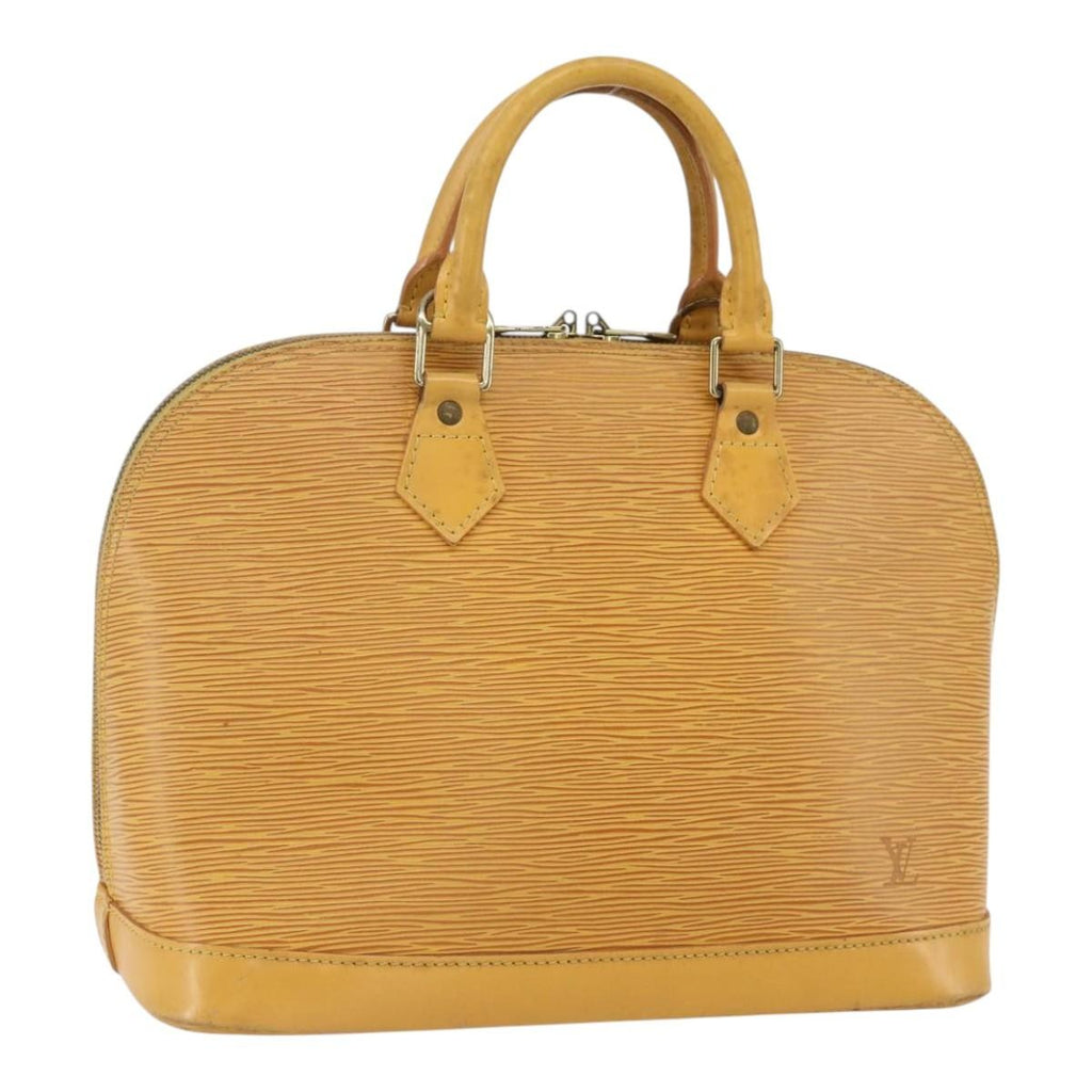 Louis Vuitton Alma Handbag Epi Leather Yellow Leather Handbag (Pre-Owned)