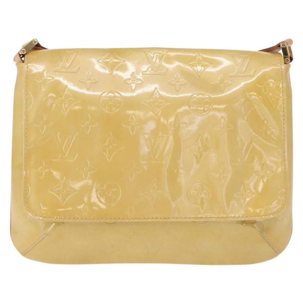 Louis Vuitton Thompson Street Handbag Monogram Vernis Beige Patent_Leather Shoulder Bag Bag (Pre-Owned)