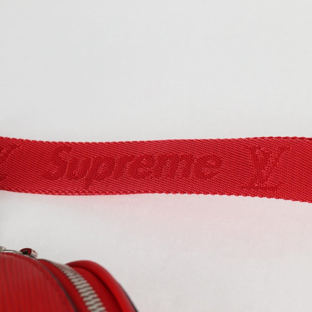 Louis Vuitton Louis Vuitton X Supreme Waist Bag Epi Leather Red Leather Clutche & Pouche Bag (Pre-Owned)