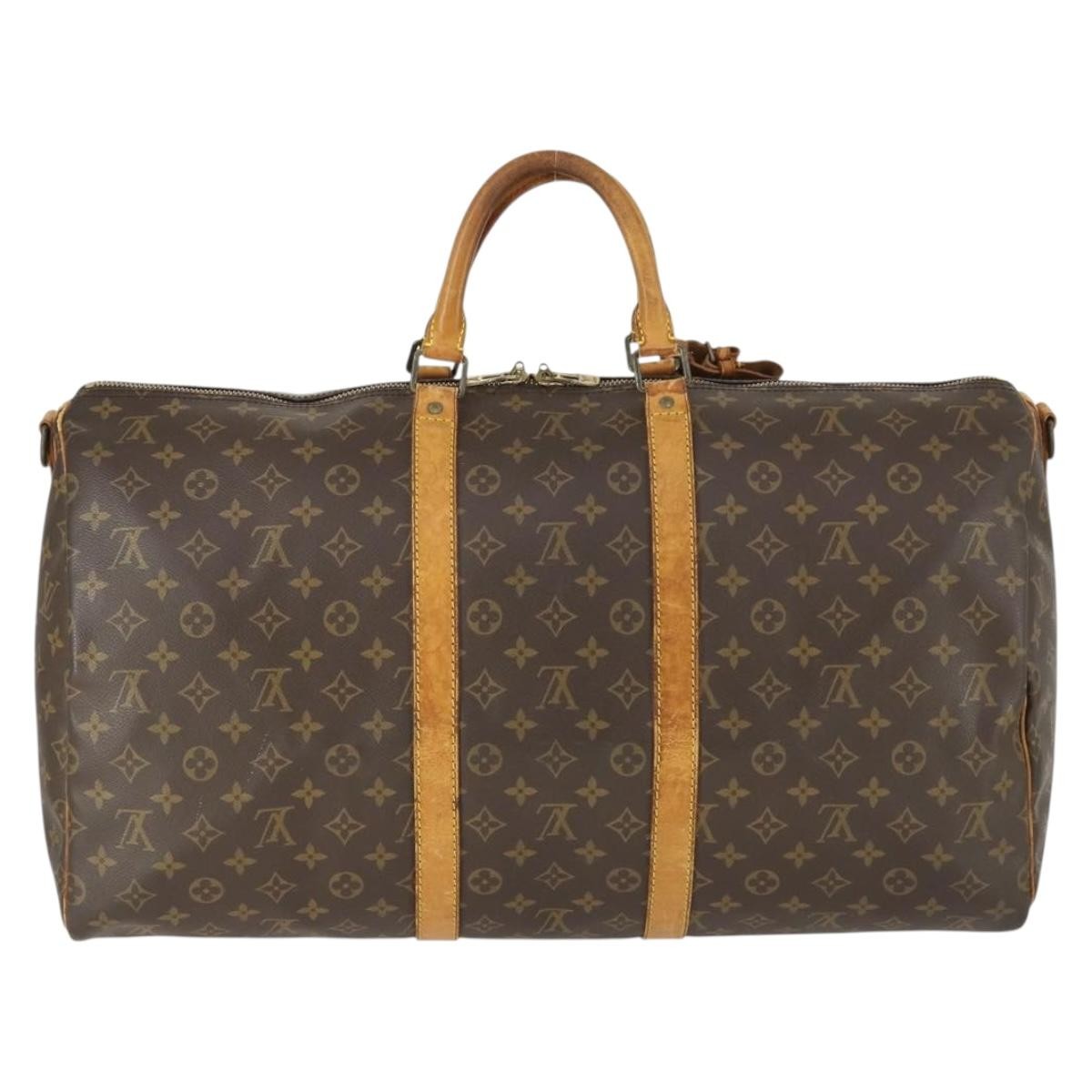 Louis Vuitton Keepall Bag Monogram Canvas Brown Canvas Travel Bag Bag (Pre-Owned)