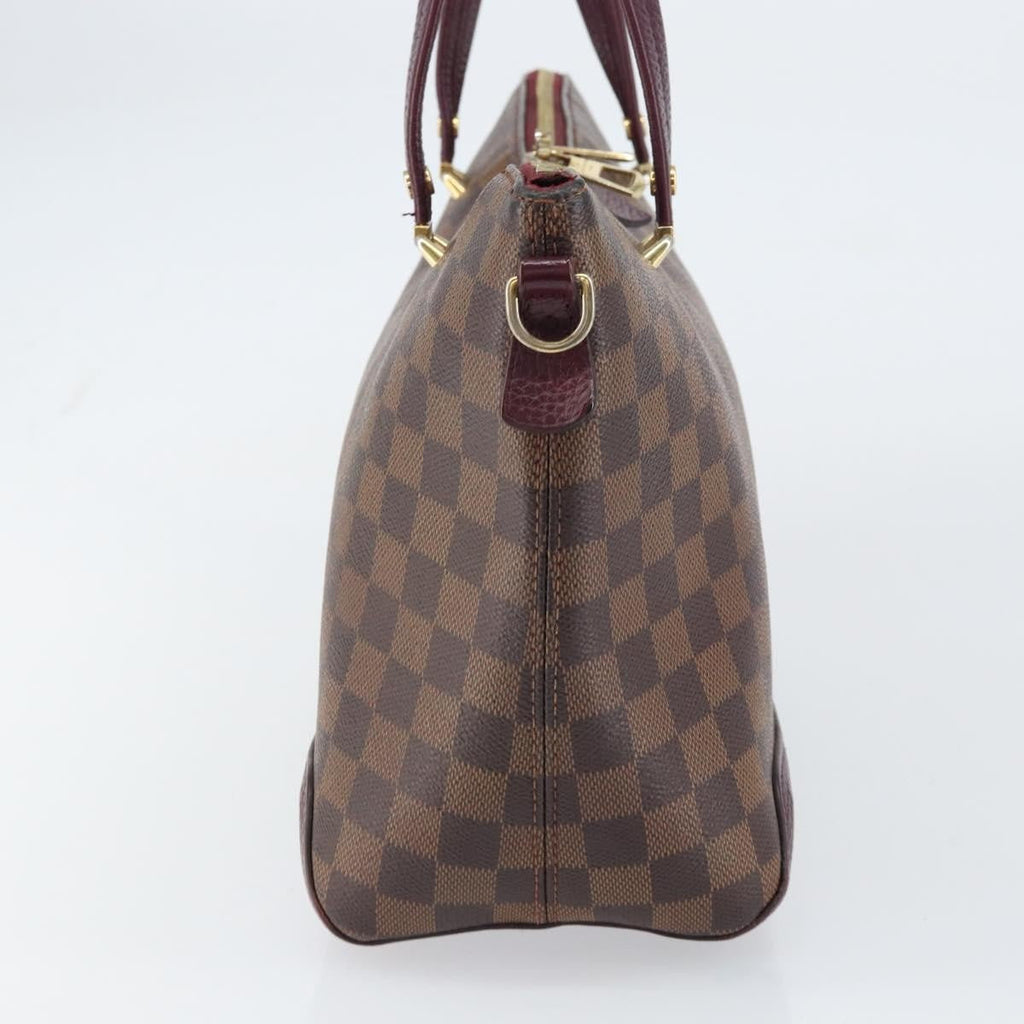 Louis Vuitton Hyde Park Handbag Damier With Leather Brown Canvas Handbag (Pre-Owned)