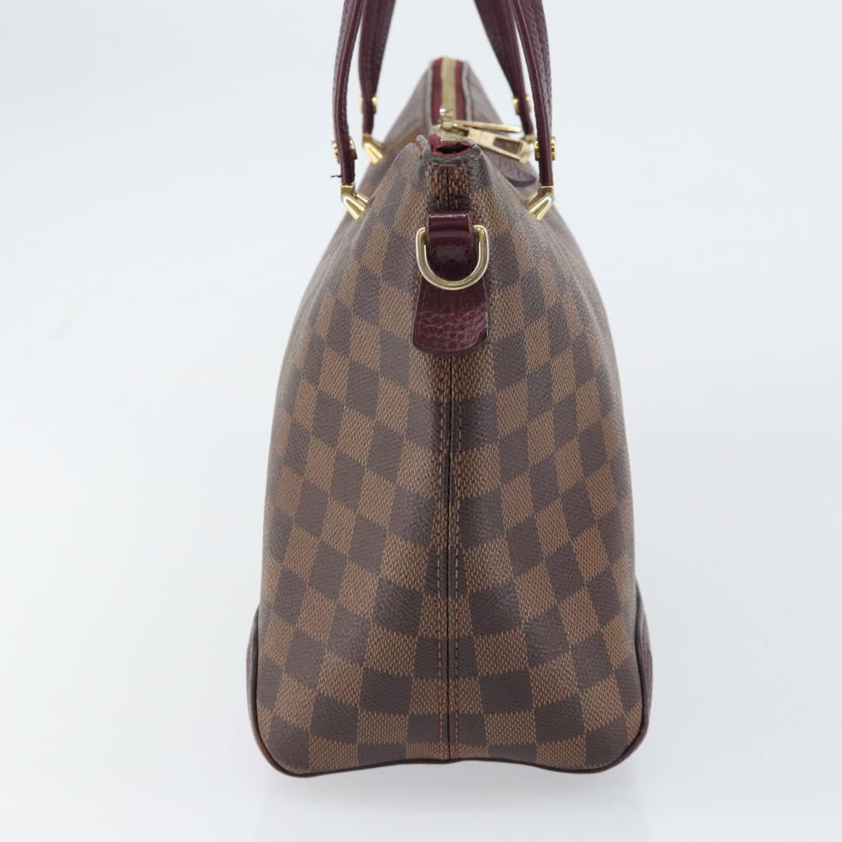 Louis Vuitton Hyde Park Handbag Damier With Leather Brown Canvas Handbag (Pre-Owned)