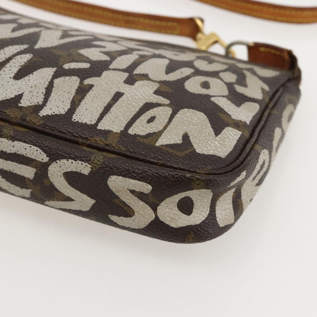 Louis Vuitton Pochette Accessoires Limited Edition Monogram Graffiti Brown Canvas Clutche & Pouche Bag (Pre-Owned)