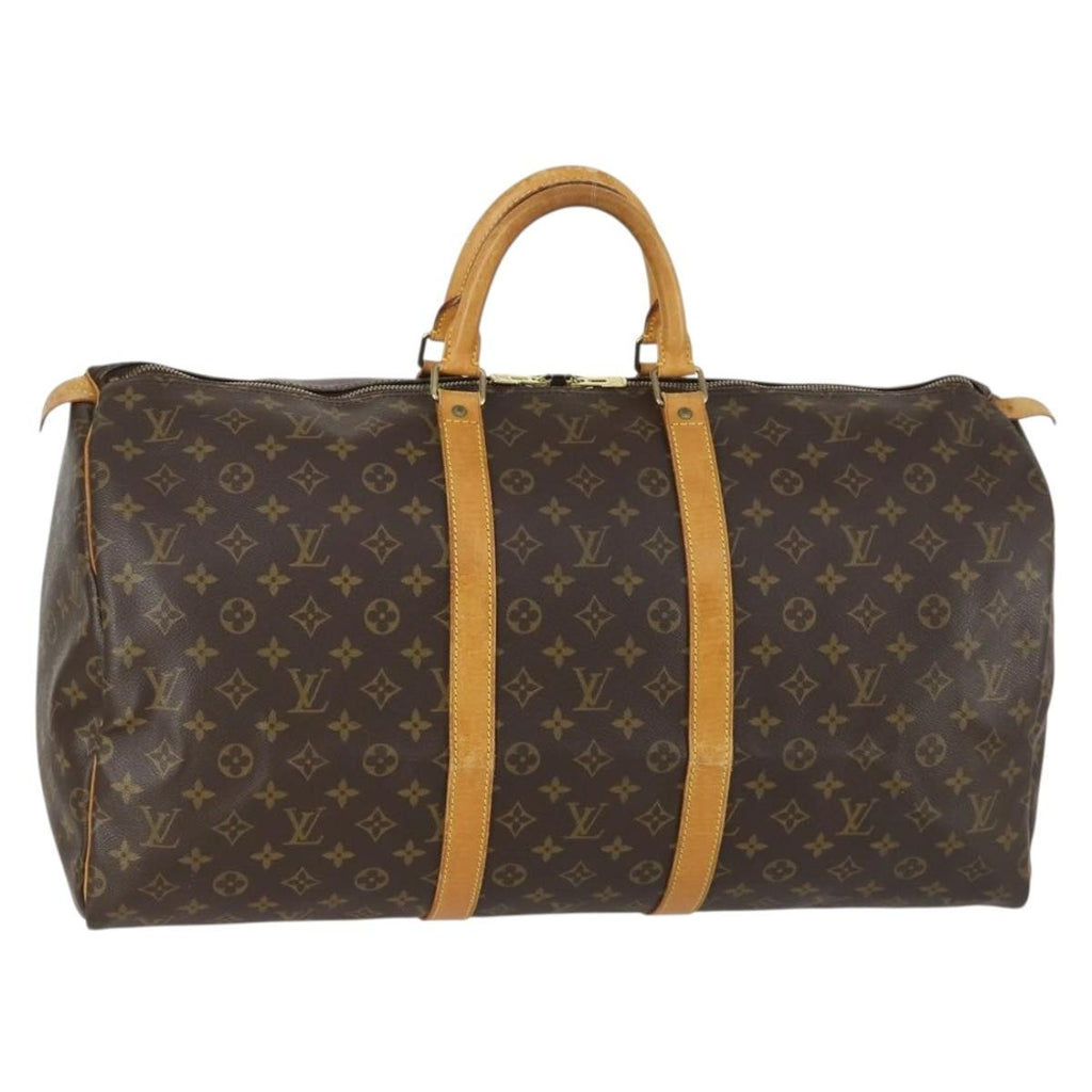 Louis Vuitton Keepall Bag Monogram Canvas Brown Canvas Travel Bag Bag (Pre-Owned)