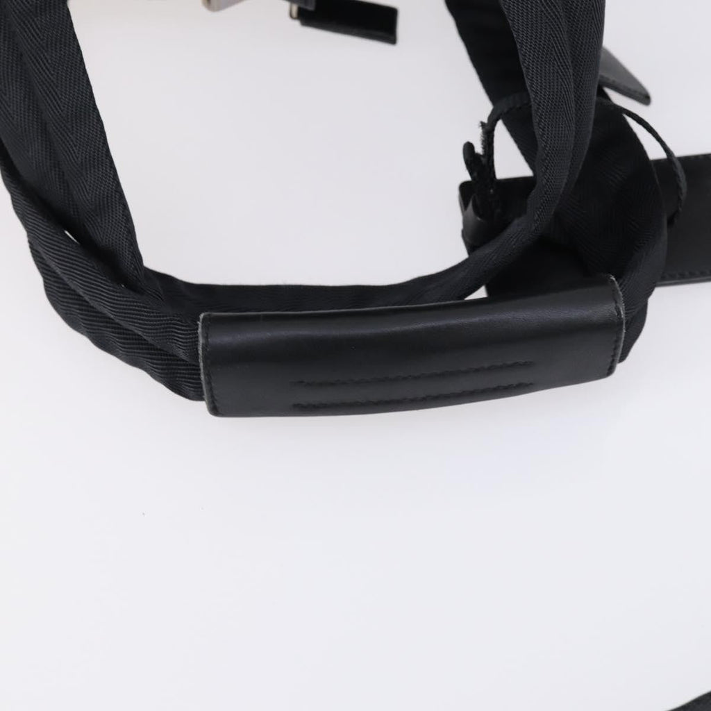 Prada Porta Computer Briefcase Tessuto And Saffiano Leather Black Nylon Briefcase Bag (Pre-Owned)