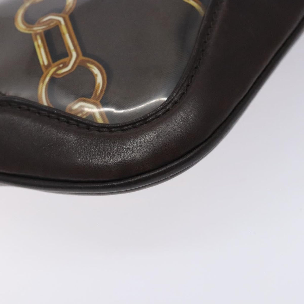 Louis Vuitton Charms Pochette Pvc Over Printed Silk Brown Canvas Clutche & Pouche Bag (Pre-Owned)