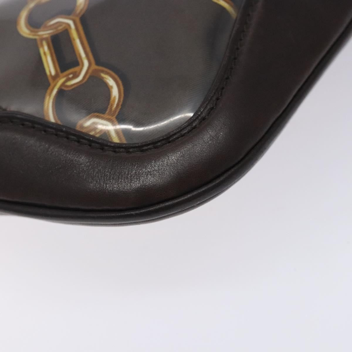 Louis Vuitton Charms Pochette Pvc Over Printed Silk Brown Canvas Clutche & Pouche Bag (Pre-Owned)