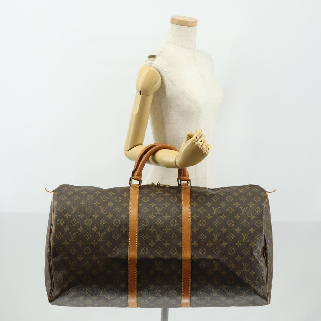 Louis Vuitton Keepall Bag Monogram Canvas Brown Canvas Travel Bag Bag (Pre-Owned)
