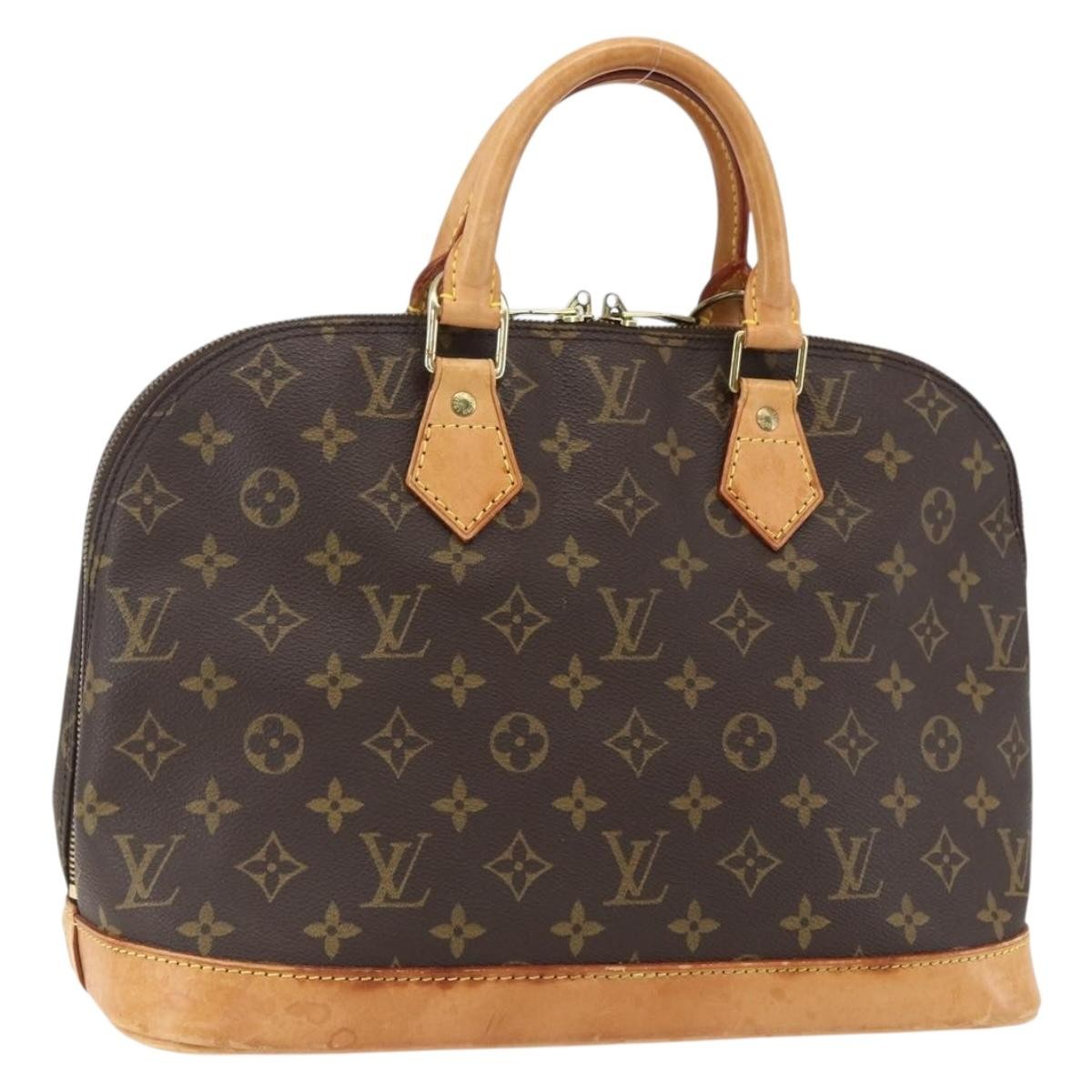 Louis Vuitton Alma Handbag Monogram Canvas Brown Canvas Handbag (Pre-Owned)