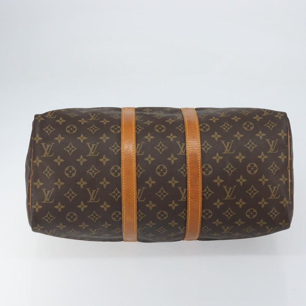 Louis Vuitton Keepall Bag Monogram Canvas Brown Canvas Travel Bag Bag (Pre-Owned)