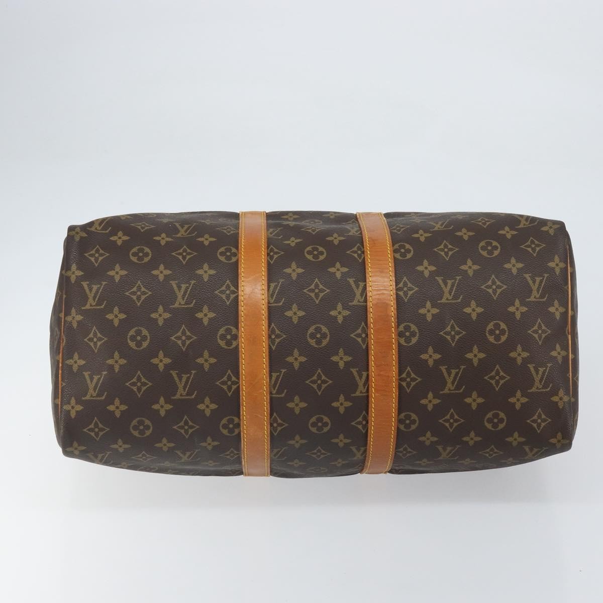 Louis Vuitton Keepall Bag Monogram Canvas Brown Canvas Travel Bag Bag (Pre-Owned)
