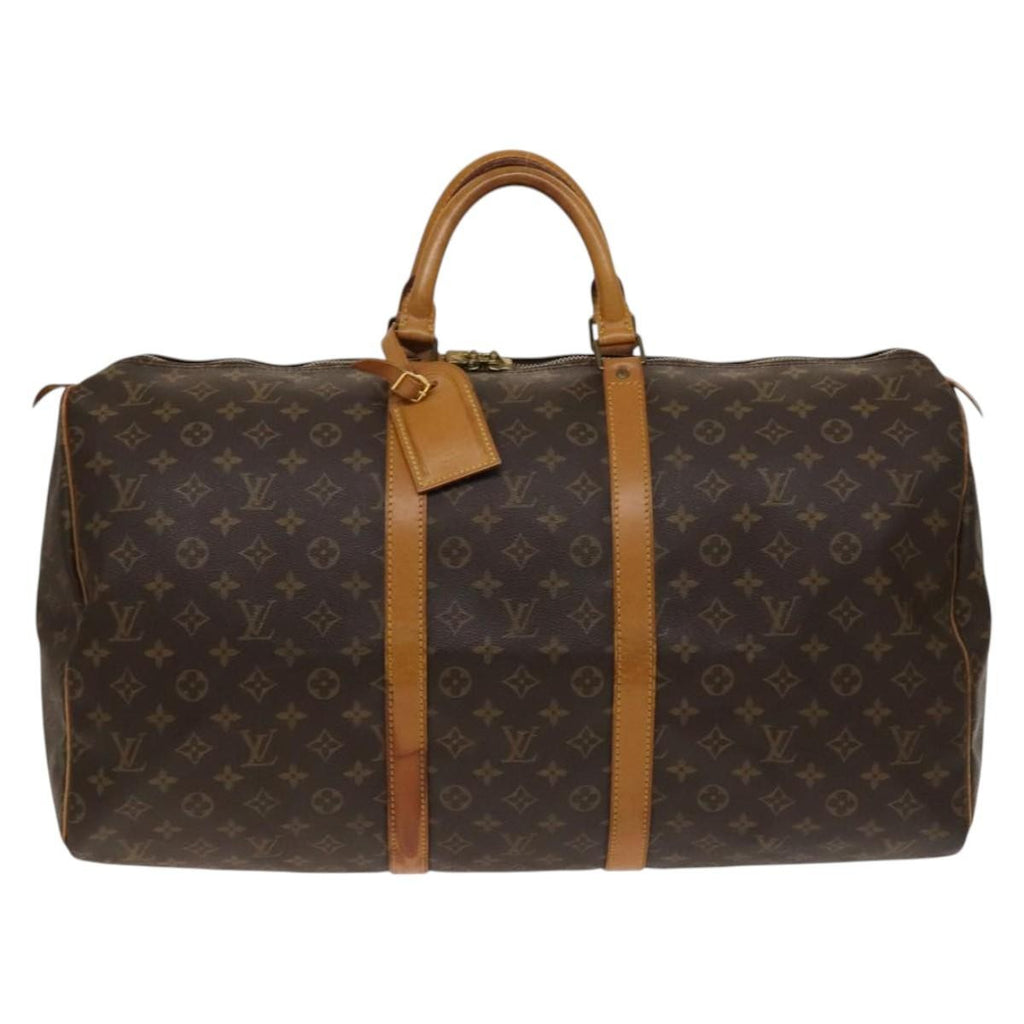 Louis Vuitton Keepall Bag Monogram Canvas Brown Canvas Travel Bag Bag (Pre-Owned)
