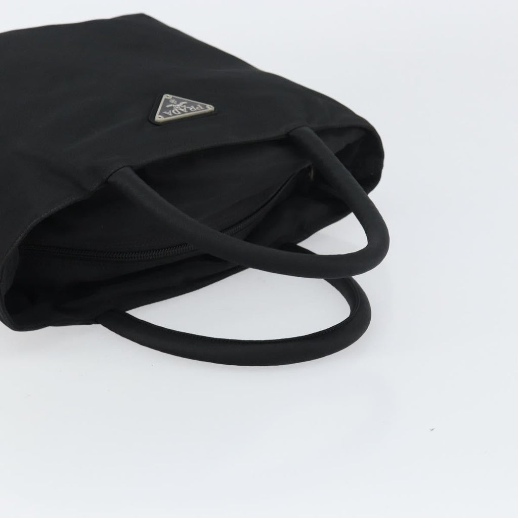 Prada Vintage Zip Tote Tessuto Black Nylon Tote Bag Bag (Pre-Owned)