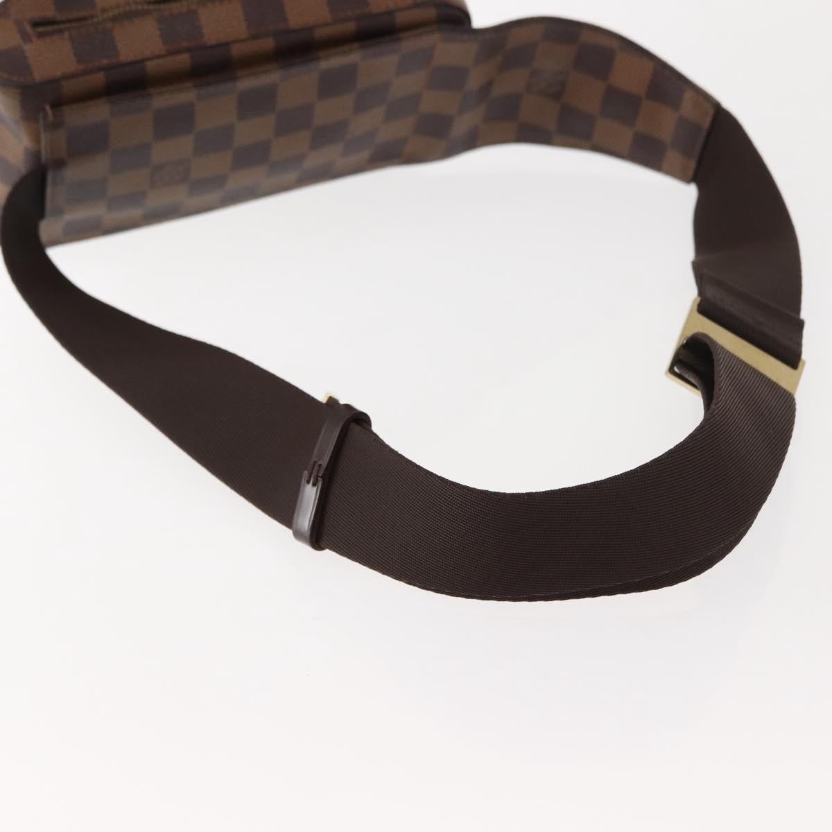 Louis Vuitton Geronimos Waist Bag Damier Brown Canvas Shoulder Bag Bag (Pre-Owned)