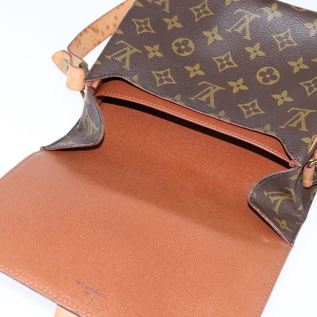 Louis Vuitton Cartouchiere Handbag Monogram Canvas Brown Canvas Shoulder Bag Bag (Pre-Owned)