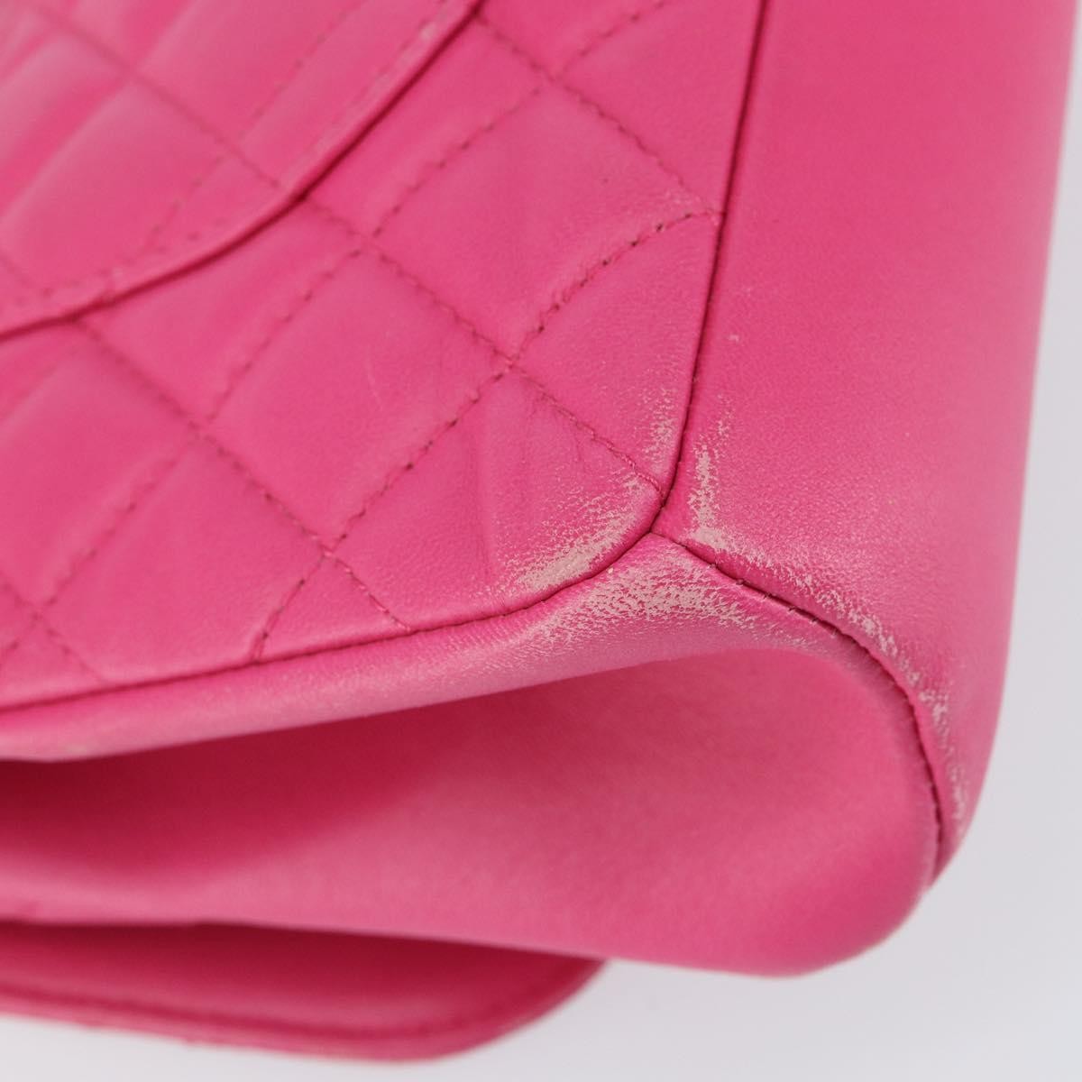 Chanel Mademoiselle Chic Flap Bag Quilted Lambskin Pink Leather Shoulder Bag Bag (Pre-Owned)