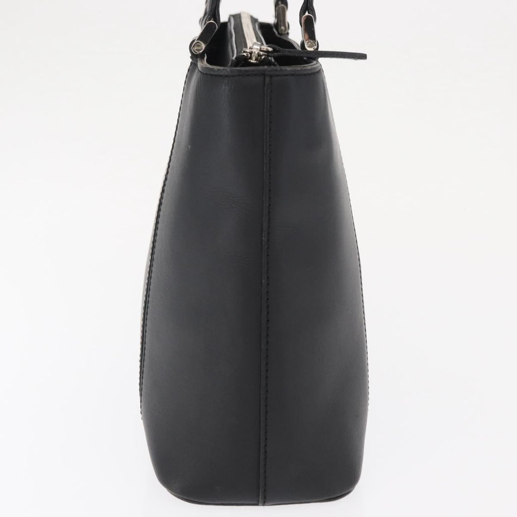 Burberry Vintage Handbag Leather Black Leather Handbag (Pre-Owned)
