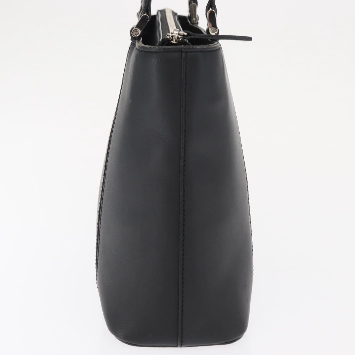 Burberry Vintage Handbag Leather Black Leather Handbag (Pre-Owned)
